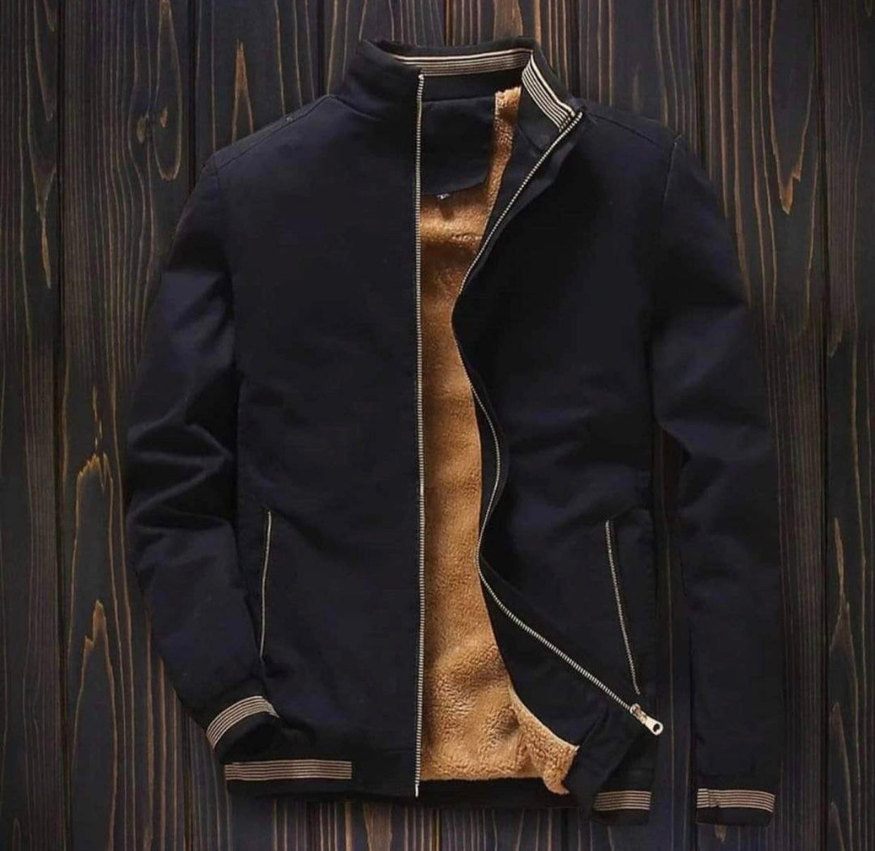 Men's Casual Fashion Slim Fit Fleece Jacket