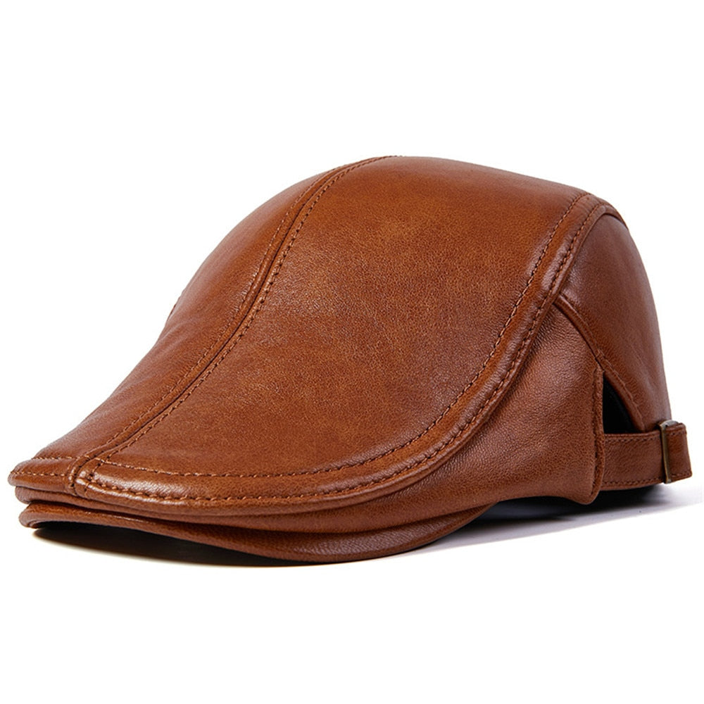Leather Flat Cap