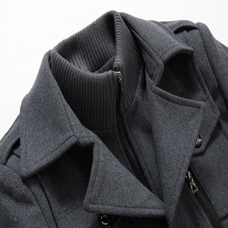 LMS Wool Blends Double Collar Coats