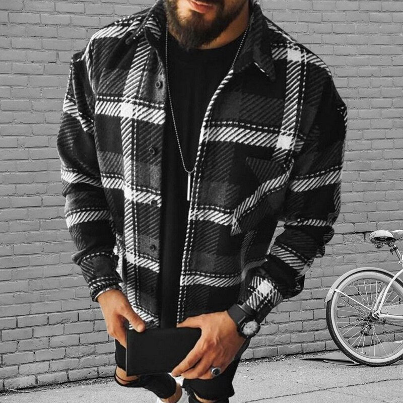 Stylish Plaid Loose Shirt