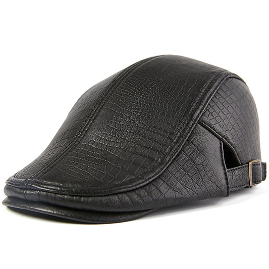 Leather Flat Cap