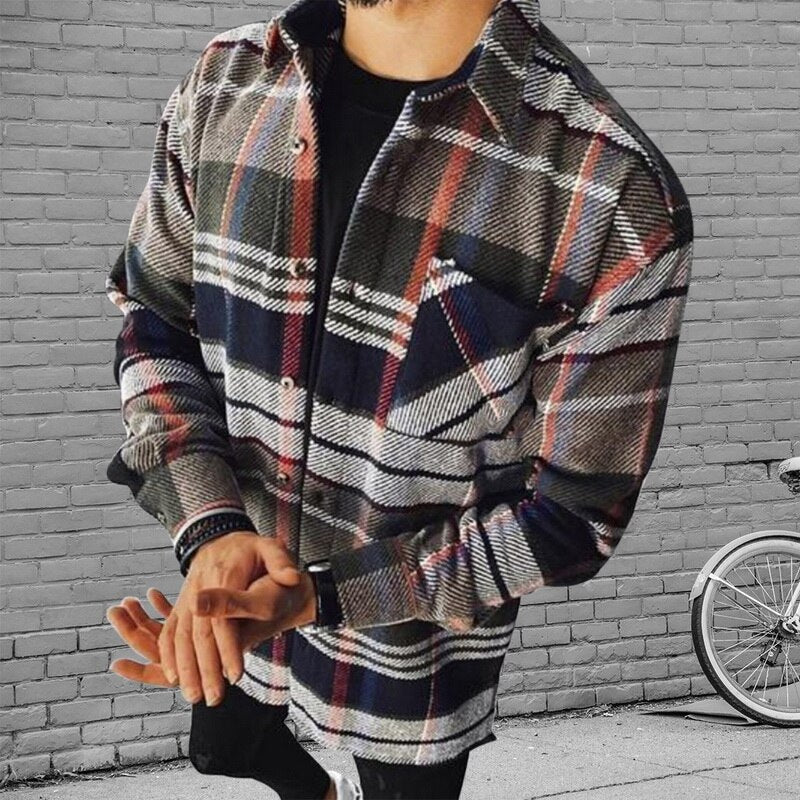 Stylish Plaid Loose Shirt