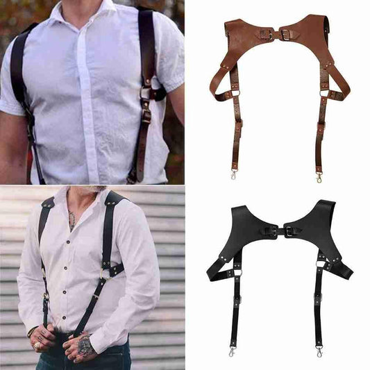 LMS Style Leather Straps Suspenders
