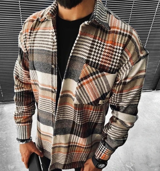 LMS Plaid Casual Flannel Shirts