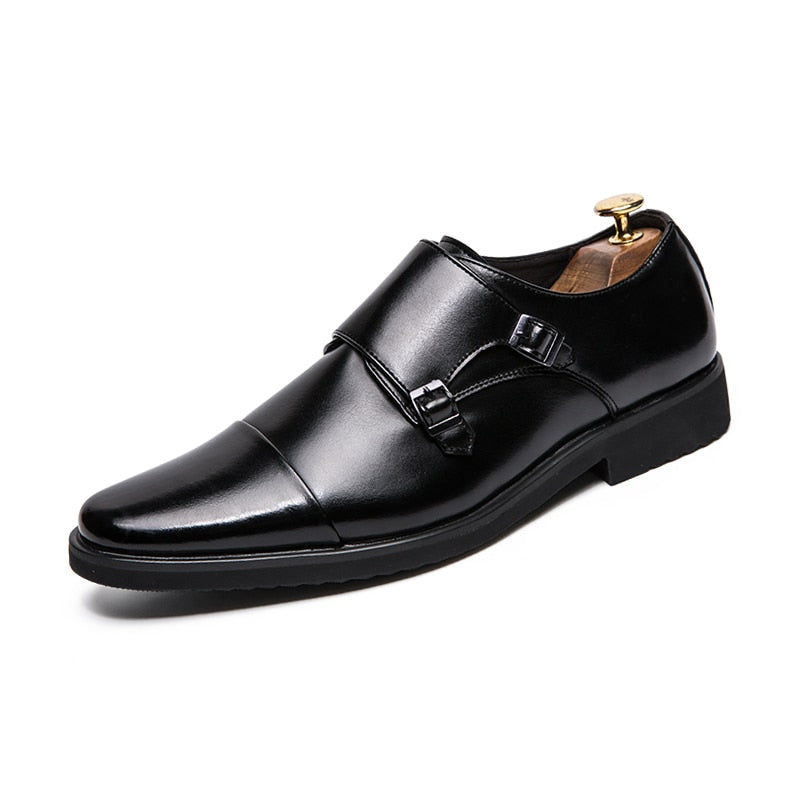 Elegant Double Buckle Dress Shoes