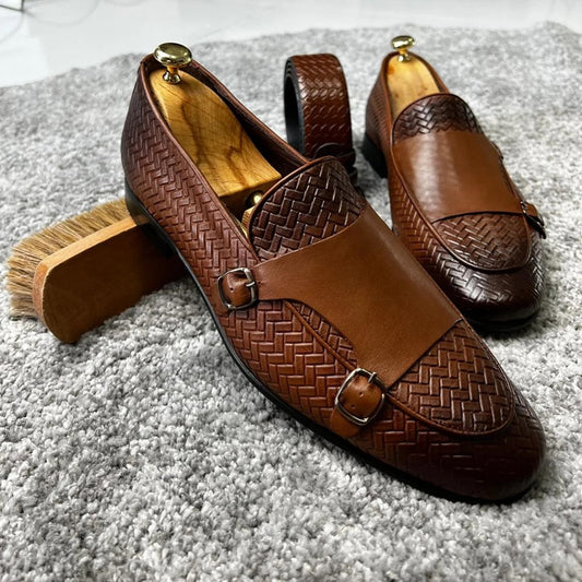 LMS Double Buckle Monk Shoes