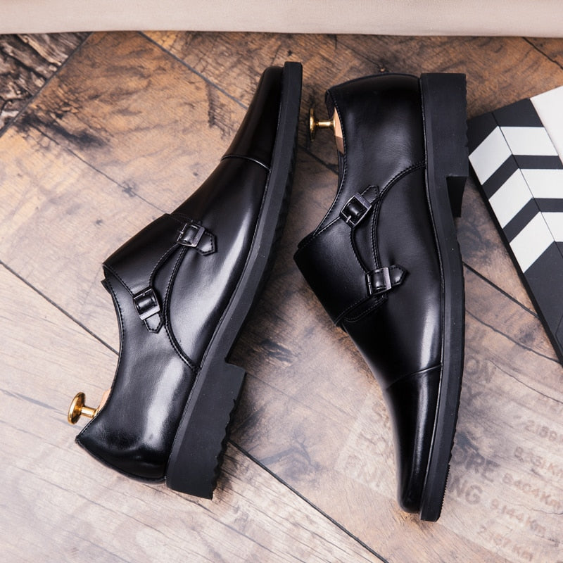 Elegant Double Buckle Dress Shoes