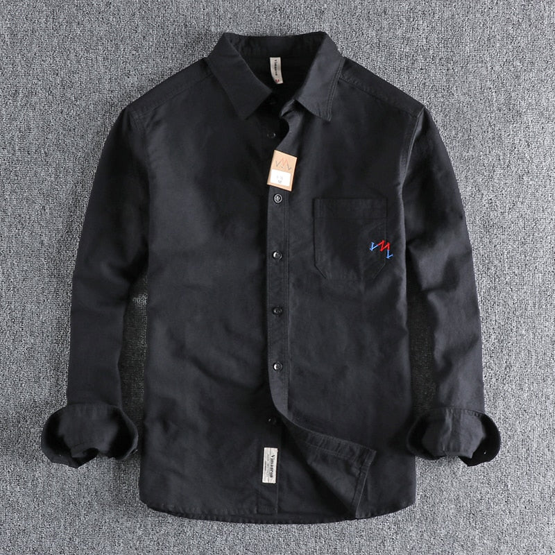 Embroidery Washed Oxford Shirts