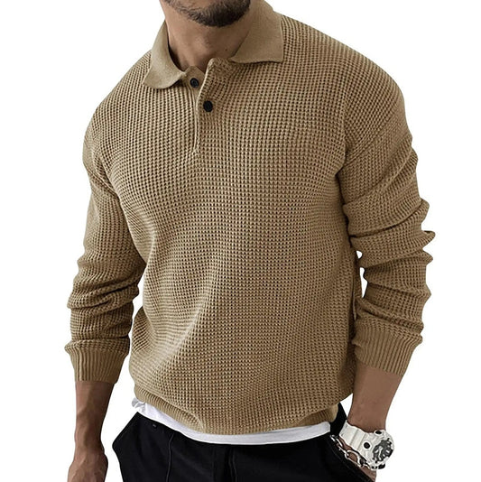 Style Knitted Lapel Pullover