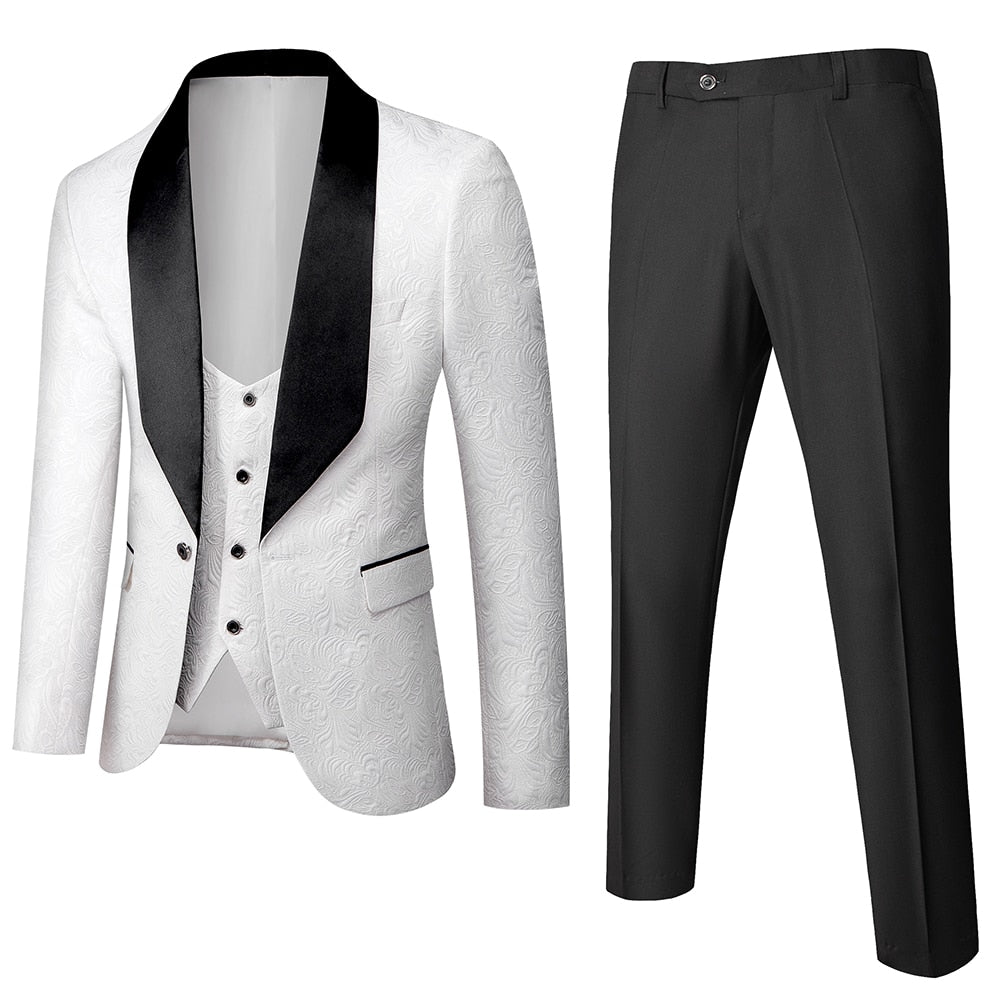 Banquet Feather Blazer 3 Set Suits – LegendMenStyle