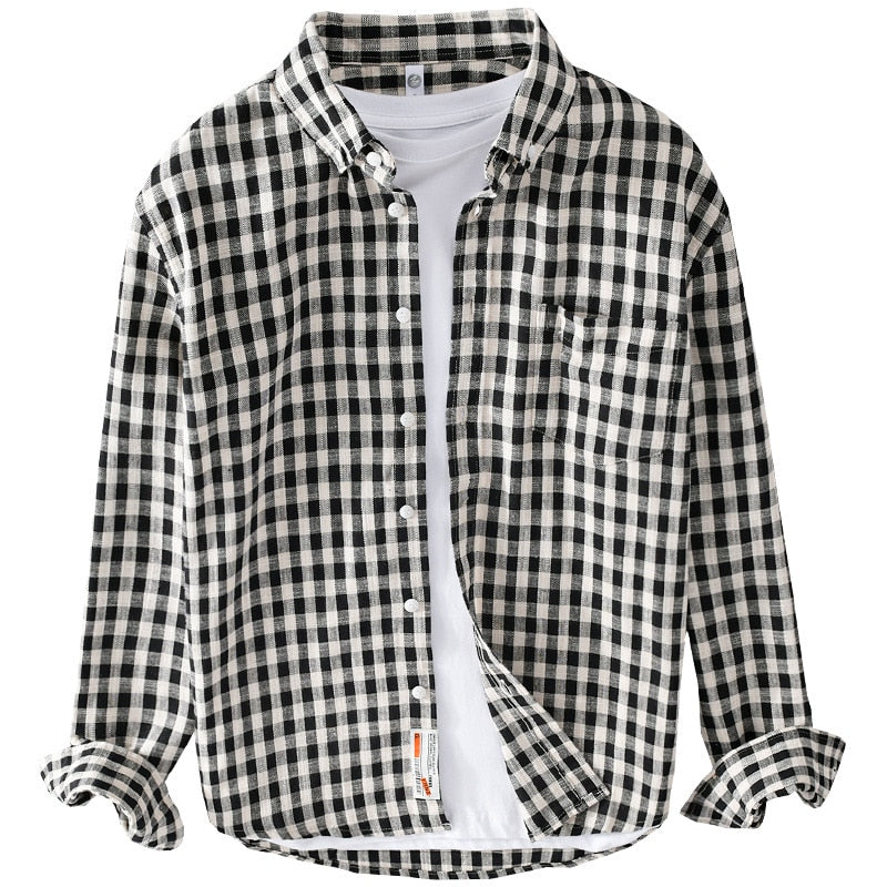 LMS Casual Plaid Shirts