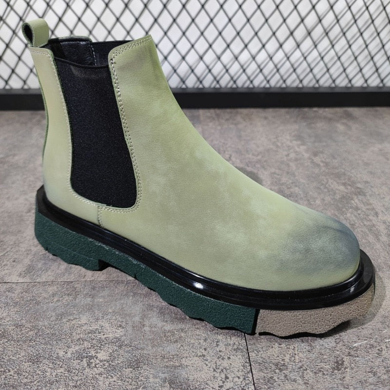Stylish Velvet Chelsea Boots