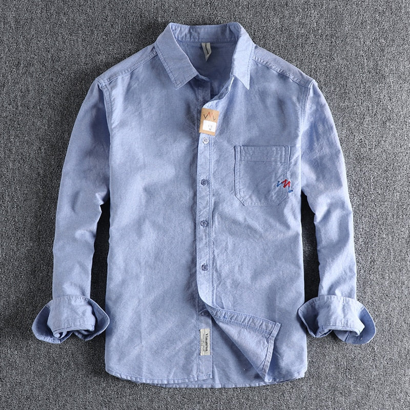 Embroidery Washed Oxford Shirts