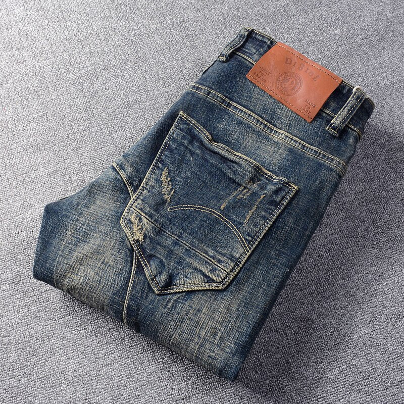 Streetwear Retro Ripped Jeans
