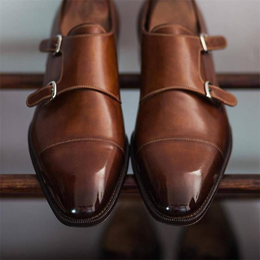 Elegant Double Buckle Dress Shoes