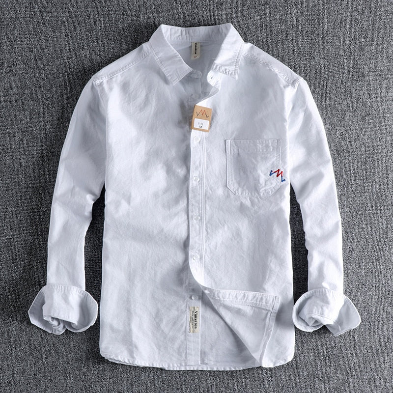 Embroidery Washed Oxford Shirts