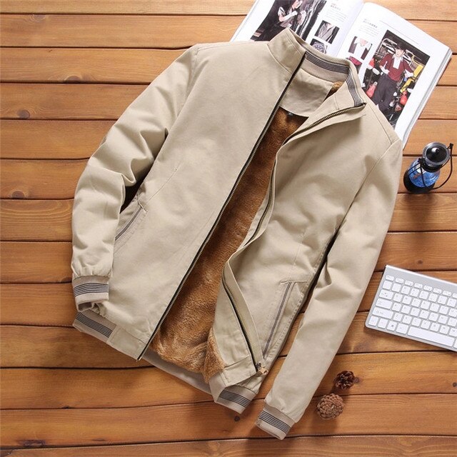 Men's Casual Fashion Slim Fit Fleece Jacket