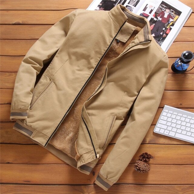 Men's Casual Fashion Slim Fit Fleece Jacket