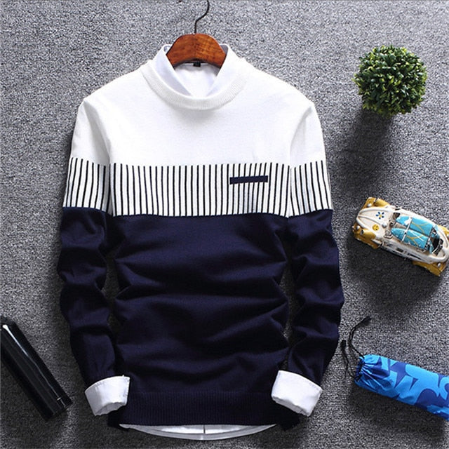 Men's Slim Knitted Casual Sweater
