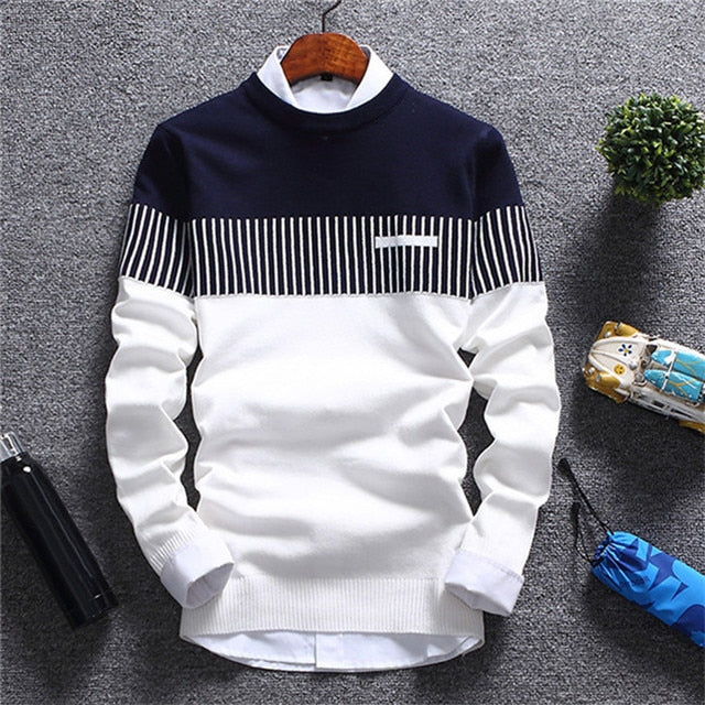 Men's Slim Knitted Casual Sweater