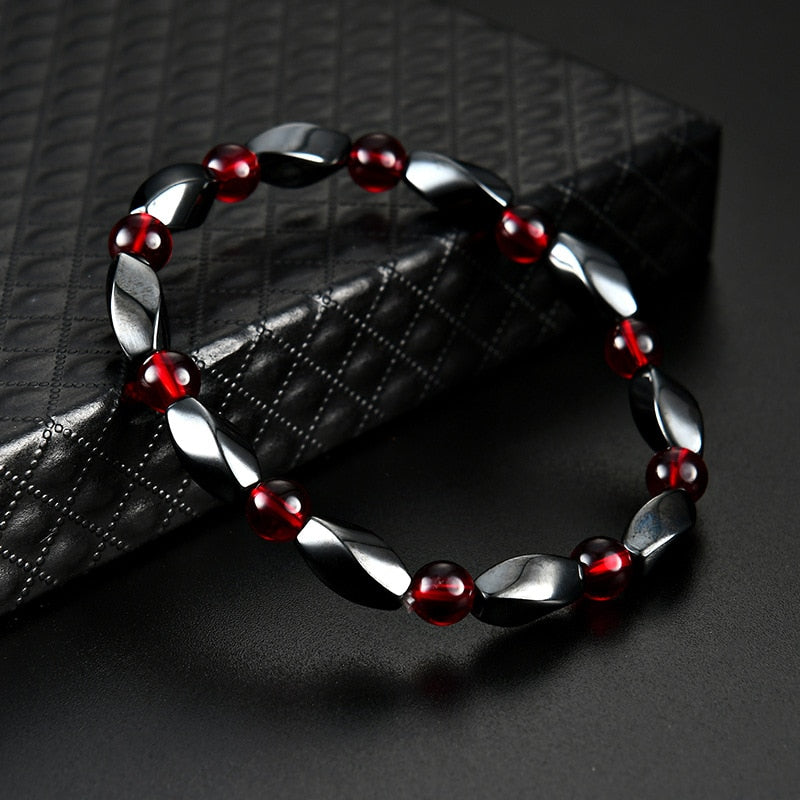 Fashion Red Hematite Charm Bracelets