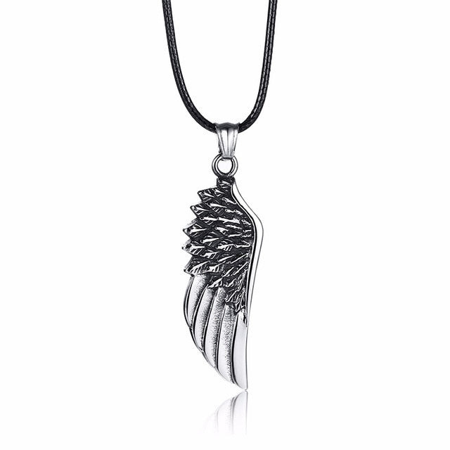 Vintage Angel Wings Pendant Necklace