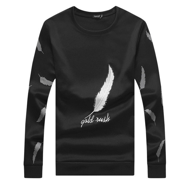 Leave embroidery Casual Streetwear Sweatshirts