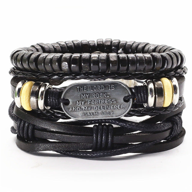 Men Leather Charm Bracelets