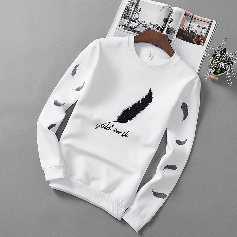 Leave embroidery Casual Streetwear Sweatshirts