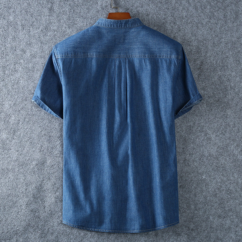 Denim Short Sleeves Casual Shirt