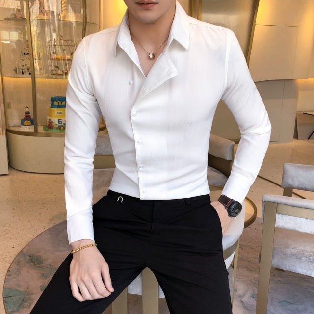 Stylish Slim Fit Men Long Sleeve Shirts