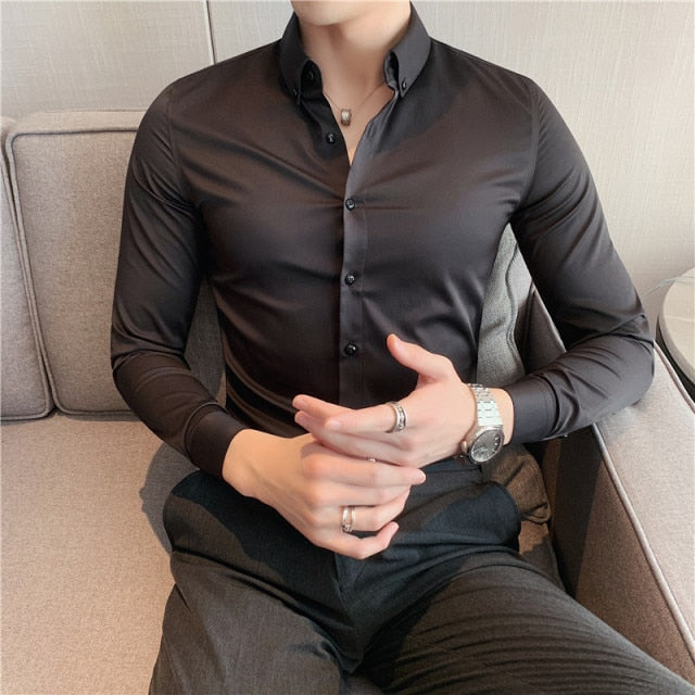 Solid Slim Fit Casual Shirts
