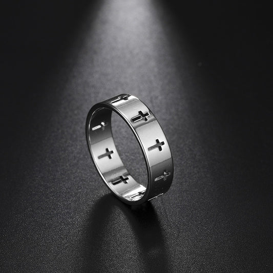 Hollow Cross Ring