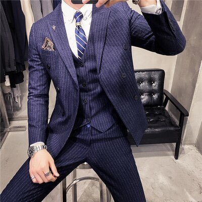 Classic Men Fashion 3 Piece Set Tuxedo Suit
