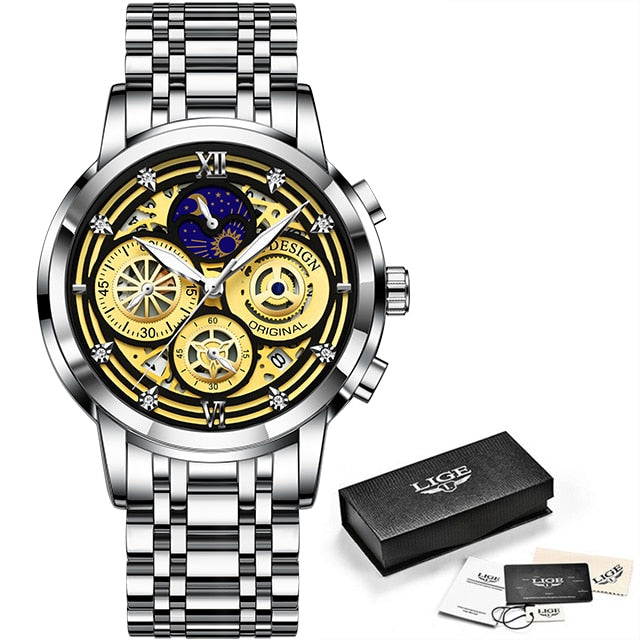 Mens Luxury Moon Phase Wristwatches