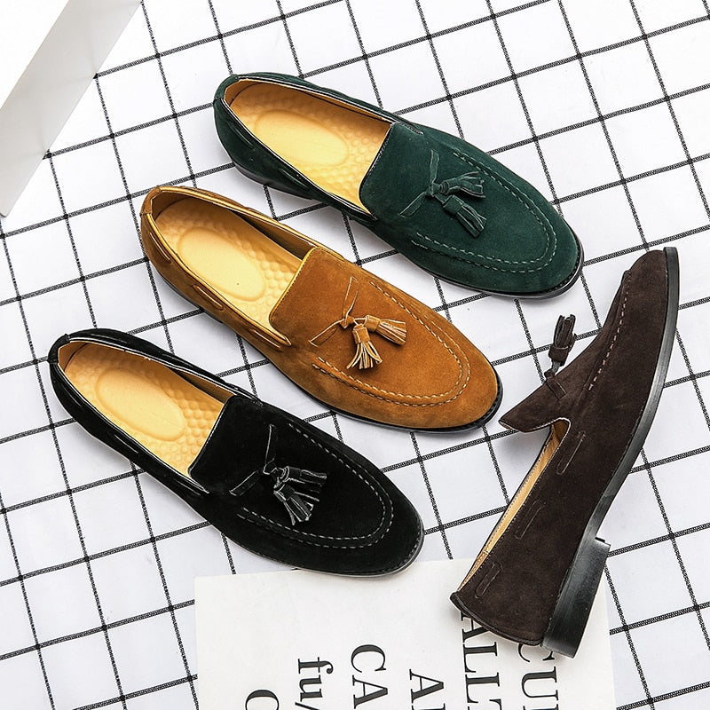 Fringe Suede Leather Loafers Shoes