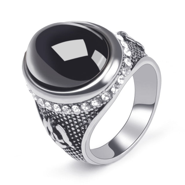 Black Enamel Ring