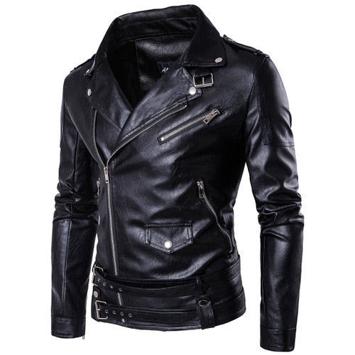 Manio Motorcycle Pilot Leather Jacket