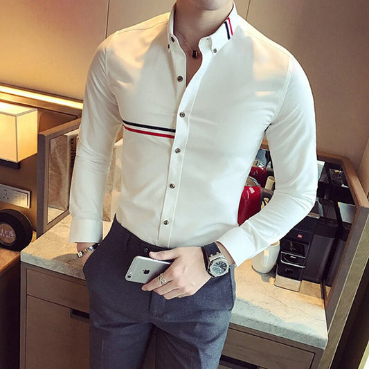 Classic Fashion Long Sleeve Slim Fit Shirt