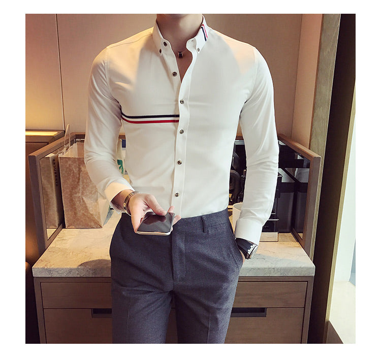 Classic Fashion Long Sleeve Slim Fit Shirt