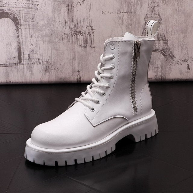 British White Chelsea Boots