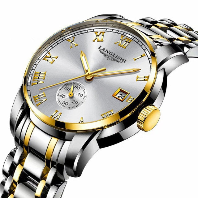 Men Stainless Steel Business Quartz Wrist Watch