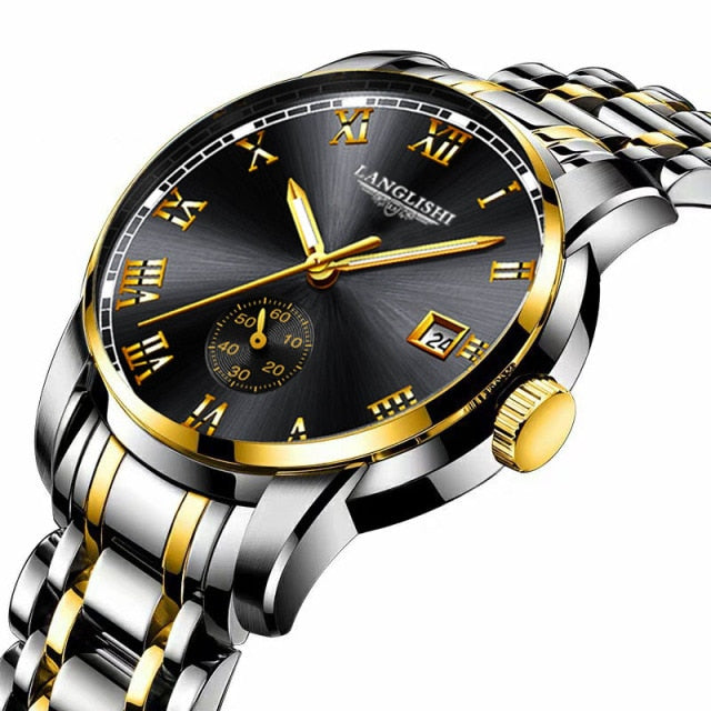 Men Stainless Steel Business Quartz Wrist Watch