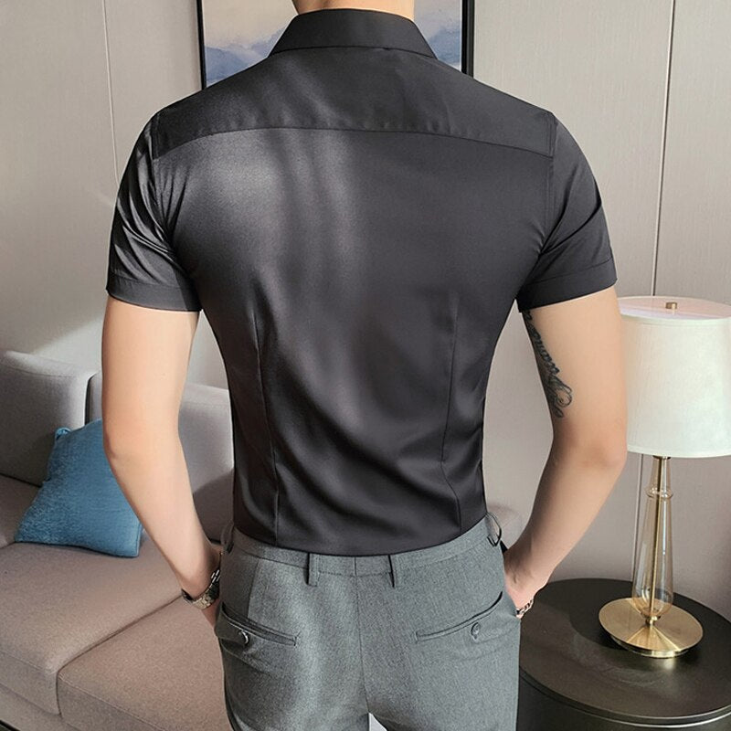 Fashion Slim Fit Casual Short Sleeve Shirt