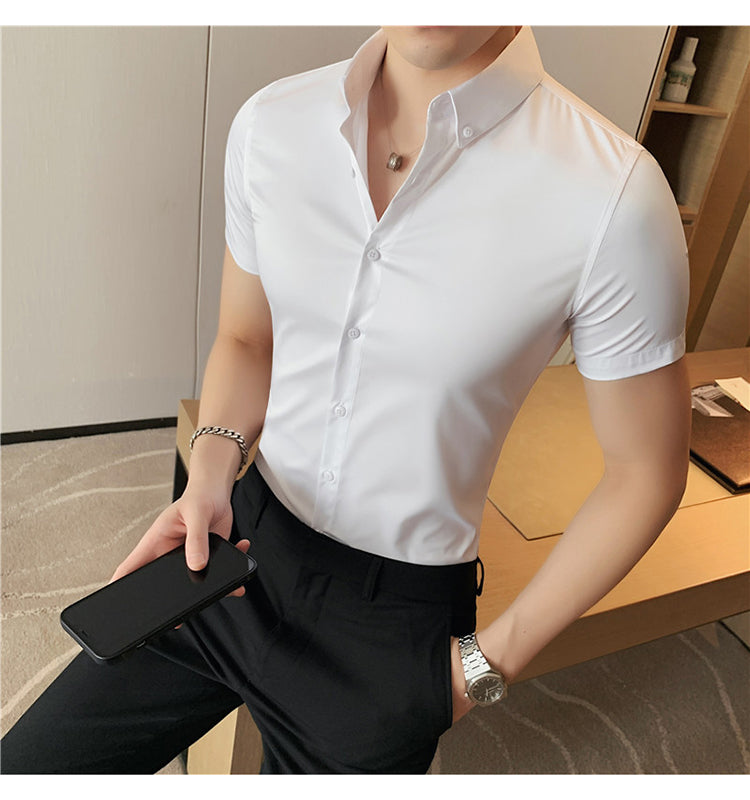 Fashion Slim Fit Casual Short Sleeve Shirt