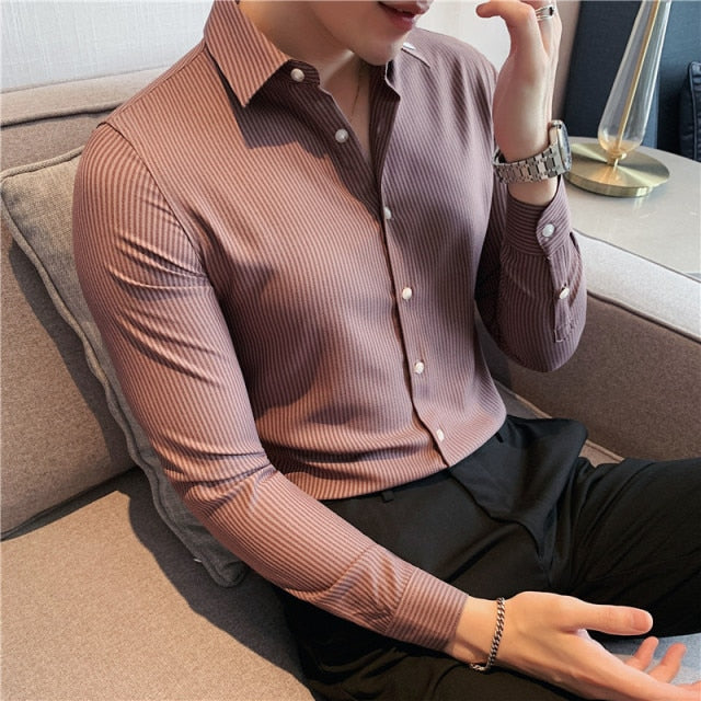 Ribbon Collar Long Sleeve Shirt