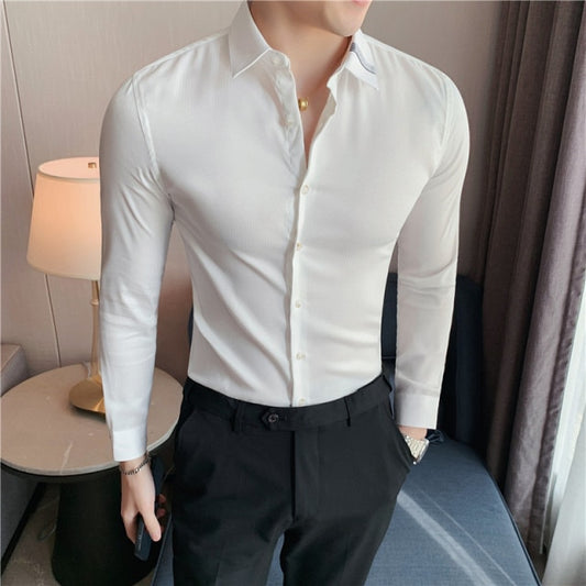 Ribbon Collar Long Sleeve Shirt