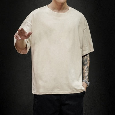 Fashion Solid Oversized Casual T-shirt