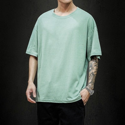 Fashion Solid Oversized Casual T-shirt