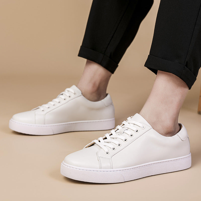 Casual Leather Lace Up Sneakers